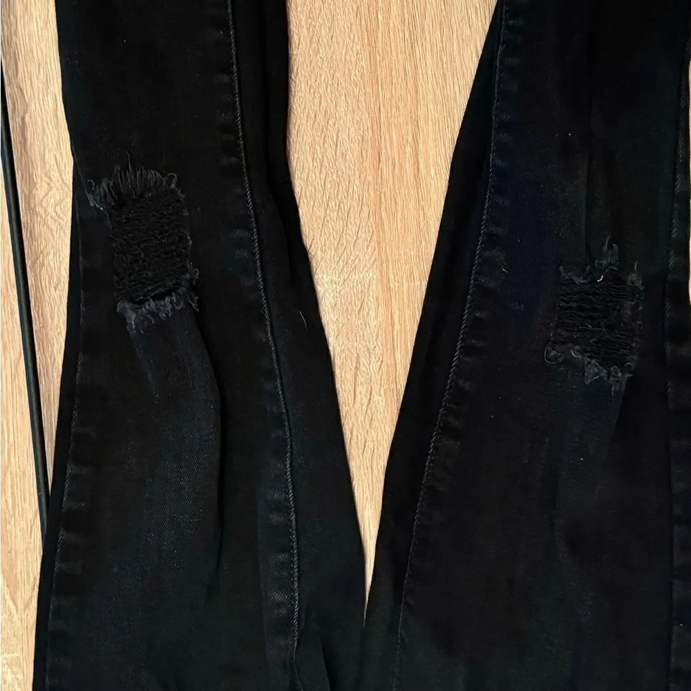 ART CLASS DARK WASH Black DENIM‎ DISTRESSED SKINNY FIT JEANS Size 8